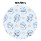 Mouse Pad Gatos Fofos Redondo 19cm Borracha Antiderrapante
