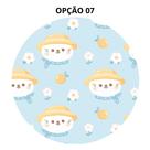Mouse Pad Gatos Fofos Redondo 19cm Borracha Antiderrapante