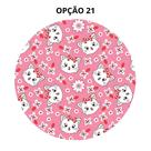 Mouse Pad Gatos Fofos Redondo 19cm Borracha Antiderrapante