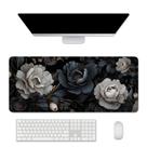 Mouse pad grande com design floral de borracha antiderrapante de 70 x 30 cm Mouse pad grande com design floral de borracha antiderrapante de 70 x 30 cm