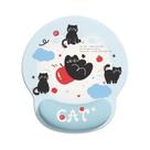 Mouse Pad Lindo Gato Preto com Apoio de Pulso 18,8 cm x 22,7 cm