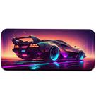 Mouse Pad Neoprene 3mm 70x30cm Carro Roxo e Laranja