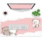 Mouse Pad para jogos Amrgik Pink Cat Desk Pad XXL 90x40x0,3cm