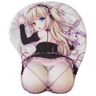 Mouse pad para jogos BETOMSPS Kawaii Anime com suporte de pulso cinza