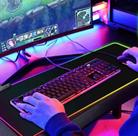 Mouse pad para jogos RGB Mouse pad grande macio iluminação, para teclado de computador 800 x 300 mm
