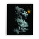 Mouse Pad Plano Gato com Borboletas Coloridas