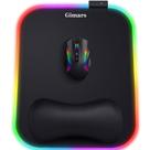 Mouse pad RGB Gimars com suporte de apoio de pulso 30x25cm
