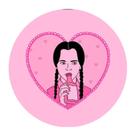 Mouse Pad Terror Rosa Redondo 19cm Borracha Antiderrapante
