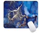 Mouse Pad XWYSAW Mármore Azul e Dourado Impermeável 24x20 cm