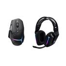 Mouse para jogos sem fio Logitech G502 X Plus com fone de ouvido G733