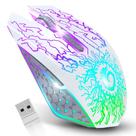 Mouse para jogos sem fio VersionTech. LED recarregável branco Mouse para jogos sem fio VersionTech. LED recarregável branco