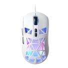 Mouse para jogos SOLAKAKA SM901 13800DPI RGB programável branco