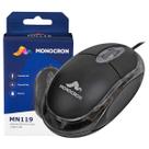 Mouse Preto com Fio USB MN119 Monocron Mouse Preto com Fio USB MN119 Monocron