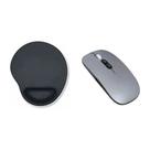 Mouse Recarregável + Mouse Pad Para Notebook - Cinza Mouse Recarregável + Mouse Pad Para Notebook - Cinza
