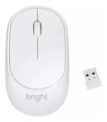 Mouse Sem Fio 1.000dpi Ms001 Wireless Branco. Cor Branco