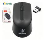 Mouse Sem Fio 1600DPI USB Ergonômico Preto 2.4G Kapbom