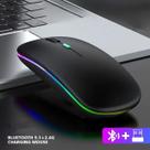 Mouse sem fio bluetooth portátil, carregamento luminoso, 2.4g, usb, tablet, telefone, computador