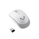 Mouse sem fio ELECOM Shiro Chan cinza e branco silencioso