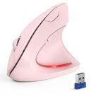 Mouse sem fio ergonômico TECKNET Bluetooth 4800 DPI rosa Mouse sem fio ergonômico TECKNET Bluetooth 4800 DPI rosa