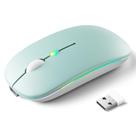 Mouse sem fio KANMABPC recarregável, silencioso, modo duplo, LED Mouse sem fio KANMABPC recarregável, silencioso, modo duplo, LED