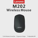 Mouse sem fio Lenovo M202 2.4 GHz com design ergonmico