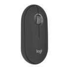 Mouse Sem Fio Logitech Pebble 2 M350s, USB Logi Bolt ou Bluetooth e Pilha Inclusa, com Clique Silencioso, Grafite - 910-007049