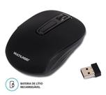 Mouse Sem Fio Multilaser 2.4 GHZ Litio Preto - MO277