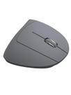 Mouse Sem Fio Recarregavel 2.4 Ghz Vertical Ergonomico Ortopedico Power Fit 1600 Dpi Cinza Usb - Pm300