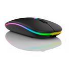 Mouse Sem Fio Recarregável Bluetooth USB, Ergonômico Plug Play Portátil