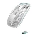 Mouse Sem Fio Recarregável Bluetooth / Wireless Silencioso Para Notebook Dell Transparente Branco
