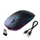 Mouse Sem Fio Recarregável Ergonômico Led Rgb PC Tablet Notebook Usb Wireless