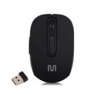 Mouse Sem Fio Recarregável Usb 1600dpi Multilaser Preto