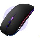 Mouse sem fio recarregável wireless led 2.4ghz preto