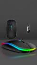 Mouse Sem Fio RGB 2.4GHz e Bluetooth 1600DPI