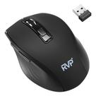 Mouse sem fio RVP+ 2,4 GHz DPI 800/1200/1600 para laptop preto