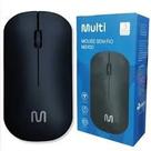 Mouse Sem Fio Slim Box Conexão Usb 1200dpi 3 Botões Preto Multi MS100 MO307