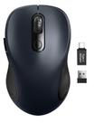 Mouse sem fio Trueque 2,4 GHz ergonômico com botões para trás e para frente