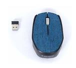 Mouse Sem Fio Usb Tissu Azul Tecido