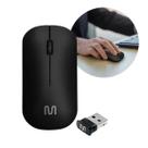 Mouse slim sem fio Multilaser 1200Dpi 2.4Ghz 3 anos garantia Economia de bateria - preto - confort