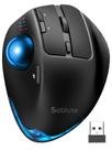 Mouse Trackball sem fio SABLUTE Ergonômico Bluetooth Azul