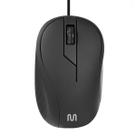 Mouse USB com Fio Óptico 1200 DPI Emborrachado com LED 3 Botões para PC e Notebook MF300 Multilaser Compatível Windows Mac Linux MO222