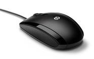 Mouse USB óptico com fio HP x500 para ambas as mãos