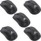 Mouse Usb Preto Com Fio 1000Dpi MN232 Monocron Kit Com 5 Atacado