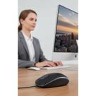 Mouse USB Preto Silencioso Ambidestro para Profissionais