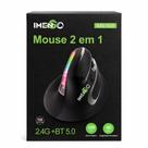 Mouse Vertical Ergonômico Sem Fio Recarregável RGB Imenso IMS929 Destro Mouse Vertical Ergonômico Sem Fio Recarregável RGB Imenso IMS929 Destro