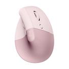Mouse Vertical Sem Fio Logitech Lift - Design Ergonômico Rosa