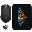 Mouse Wireless e Bluetooth Sem Fio Recarregável + MousePad