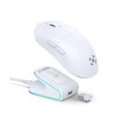 Mouse Wireless Sem Fio Loyal Base Magnética BT 2.4Ghz USB Cor Branca