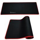 MousePad 80x30cm Preto com Borda Vermelha e Superfície Ideal para Jogos Rápidos RED30