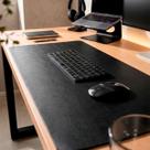 Mousepad 90x40 Desk pad Mouse Pad Grande Couro Antiderrapante Notebook Mouse Pad Preto